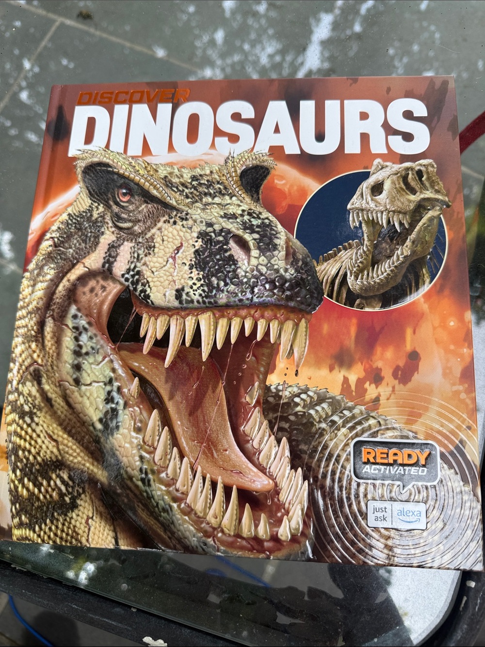 Discover Dinosaurs Alexa Sound-Activated Book - Orange